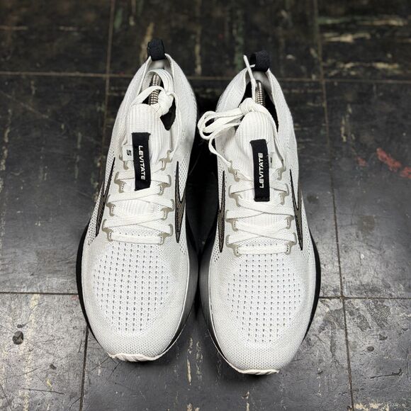 Brooks Levitate 5 StealthFit Running Shoes Mens Size 8.5 White Black Energize - Picture 3 of 6